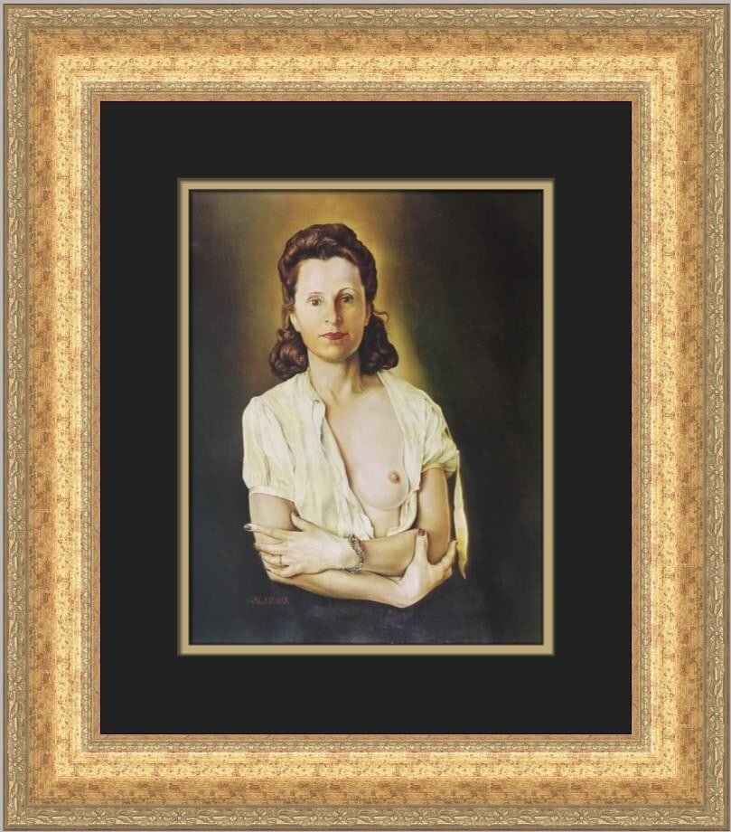 Salvador Dali Portrait of Galarina Custom Framed Surrealist Print 1983 (1 of 2)
