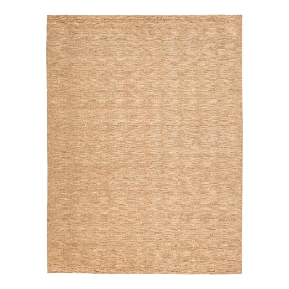 9' x 12' Hand Knotted Wool Area Rug Ribbed Sand Tone: 9' x 12' Hand Knotted Wool Area Rug Ribbed Sand Tone A contemporary hand-knotted wool area rug with a minimalist ribbed linear pile and a warm sand tone. Its refined texture and understated look make 