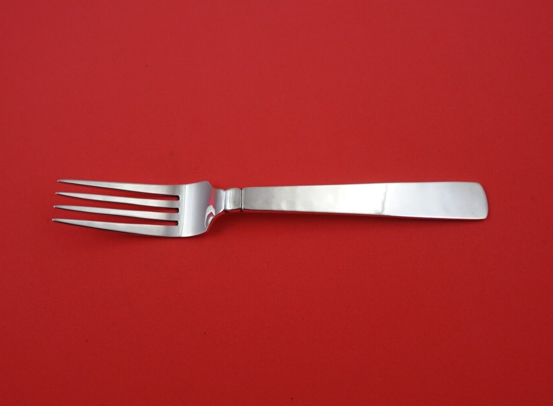 Old Newbury Crafters Scandia Sterling Silver Dinner Fork 8 Inch: Old Newbury Crafters Scandia Sterling Silver Dinner Fork 8 Inch This exquisite 8-inch dinner fork is from the Scandia pattern by Old Newbury Crafters, showcasing a timeless Arts & Crafts/Mission style