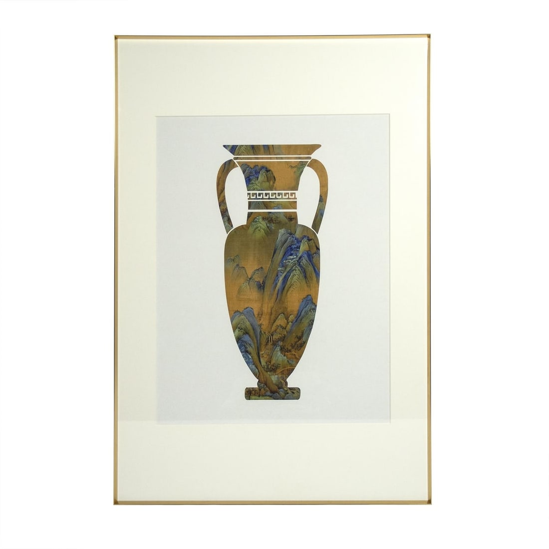 Zentique Alabaster Grecian Vase Art Print 47.50 x 31.50: Zentique Alabaster Grecian Vase Art Print 47.50 x 31.50 This exquisite art print features a traditional Grecian vase, beautifully rendered in an alabaster finish. Measuring 47.50 inches in height and 