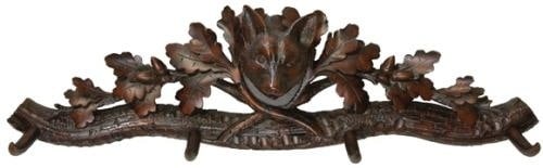 Rustic Fox Head Coat Hook 4-Hook USA-Made Lodge Style: Rustic Fox Head Coat Hook 4-Hook USA-Made Lodge Style This item is made at time of order. Please allow 42 to 70 days for production. Introducing a charming USA-Made Rustic Fox Head Coat Hook, perfect 