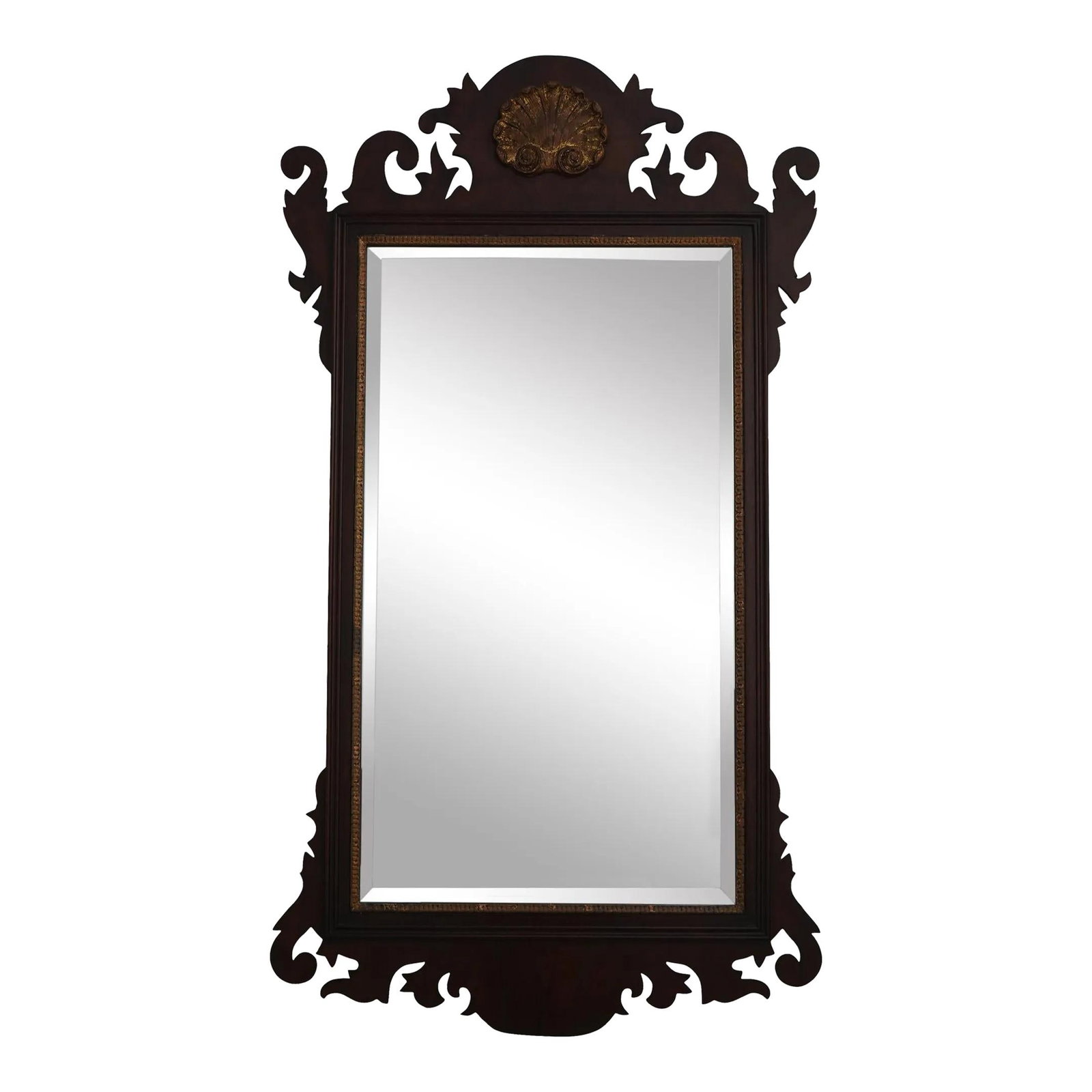 Henkel Harris H-5 Mahogany Chippendale Beveled Mirror 22.5x41.5 (1 of 10)