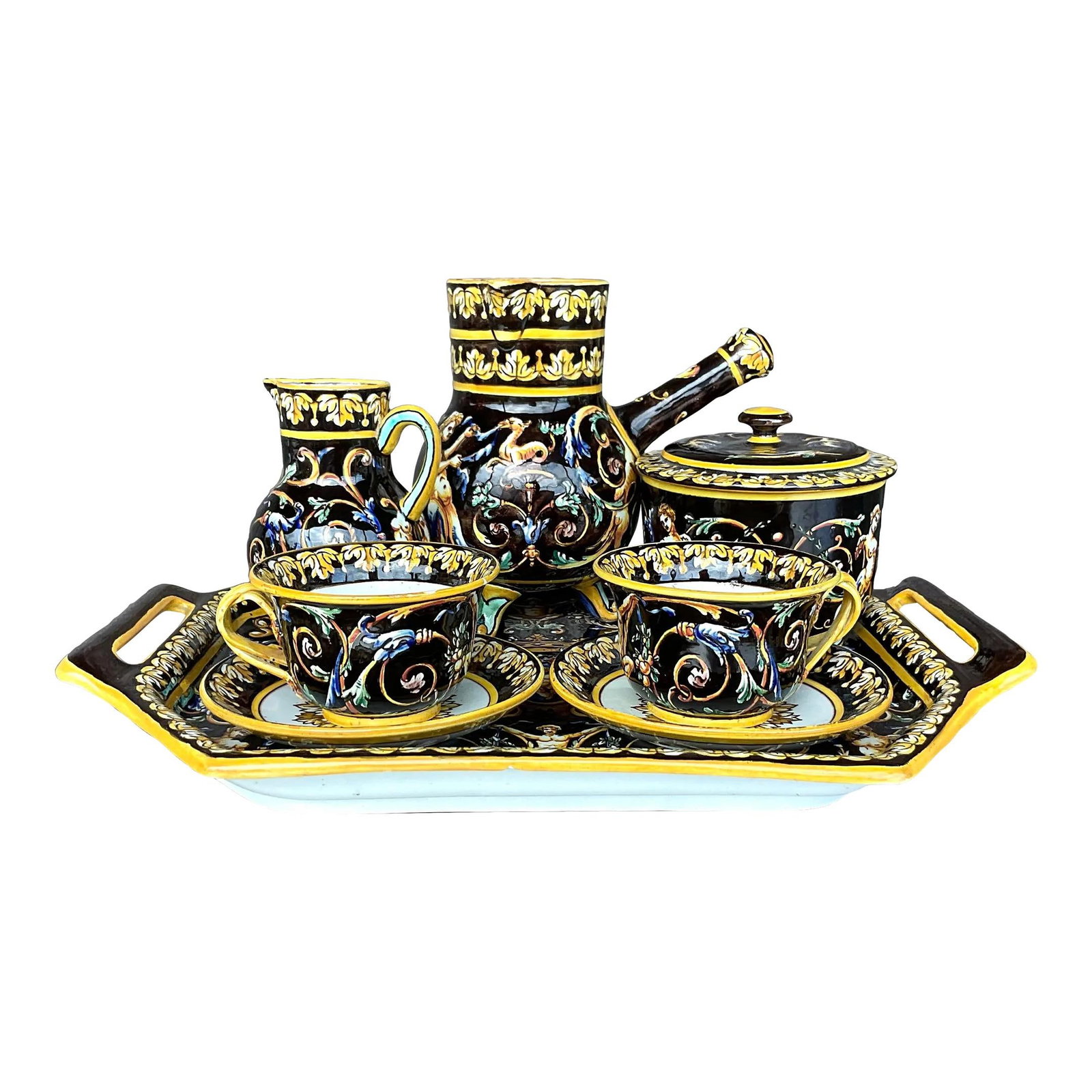 Gien Vintage Regency 19th Century 8 Piece Chocolate Set (1 of 5)