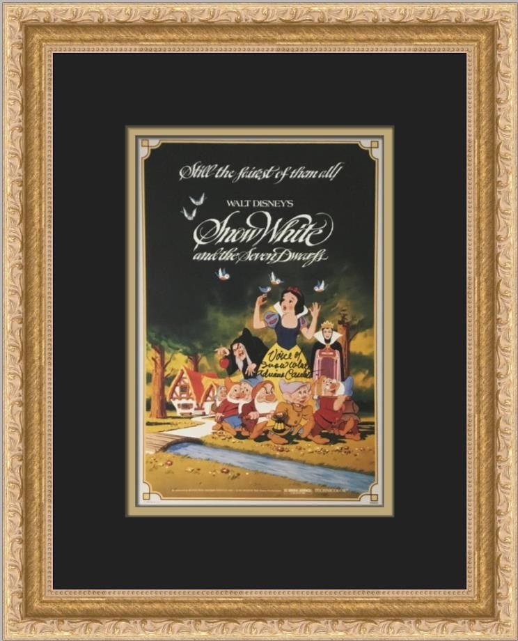 Framed Snow White Theatrical Lithograph Signed by Adriana Caselotti (1 of 3)