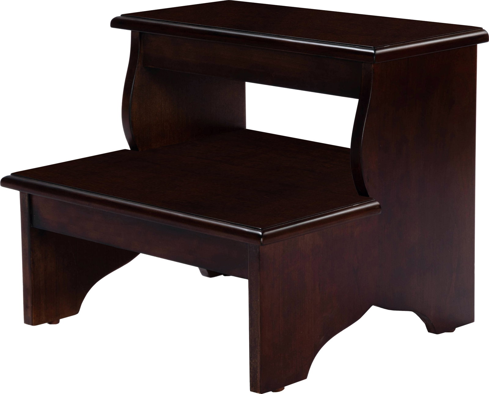 Butler Melrose Transitional Cherry Step Stool Acacia MDF Dark Brown Finish (1 of 7)