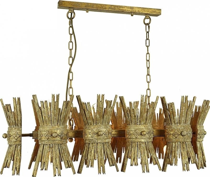 Provence Home Elegant Brass Bowl Chandelier with Hand-Carved Wood Details (1 of 1)