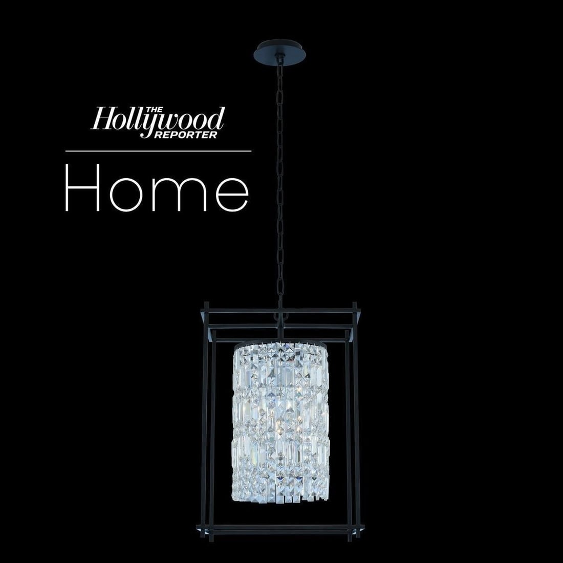 Kalco Allegri Joni 16 Inch Foyer Crystal Light Matte Black (1 of 1)