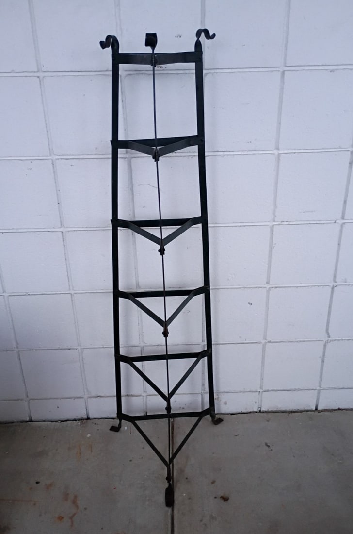 Enclume triangular 6 tier metal pot rack 42 x 15 Dutch style (1 of 6)