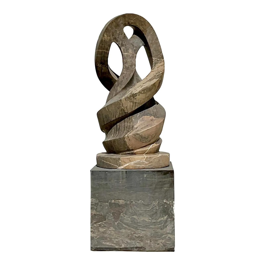 41.75 Marble Abstract Sculpture on Base Hand Carved Vintage (1 of 10)