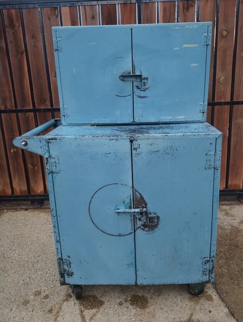 Industrial Rolling Tool Chest Locking Blue Cabinet 64x48x26 (1 of 17)