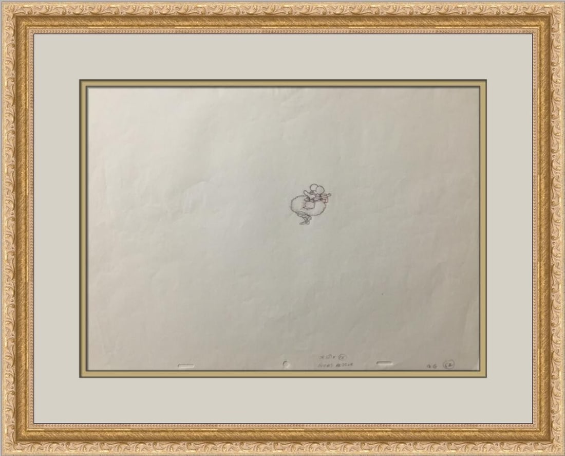1968 King Features Yellow Submarine production drawing Ron Campbell framed: 1968 King Features Yellow Submarine production drawing Ron Campbell framed Original 1968 Yellow Submarine production drawing from King Features, featuring the Meanies in the scene titled "Boob's Rescu