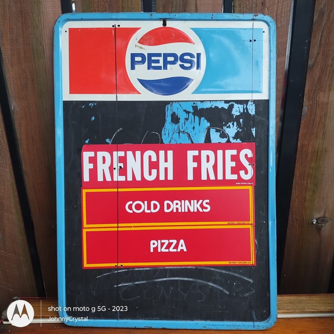 Vintage Pepsi Original Chalkboard Advertising Sign 19x27 Detroit Area (1 of 16)