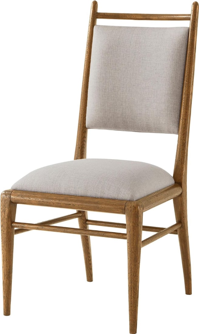 Theodore Alexander Nova Collection Solid Wood Dining Chair: Theodore Alexander Nova Collection Solid Wood Dining Chair Experience the luxurious comfort of the Theodore Alexander Dining Side Chair, designed to elevate your dining space. This chair features a