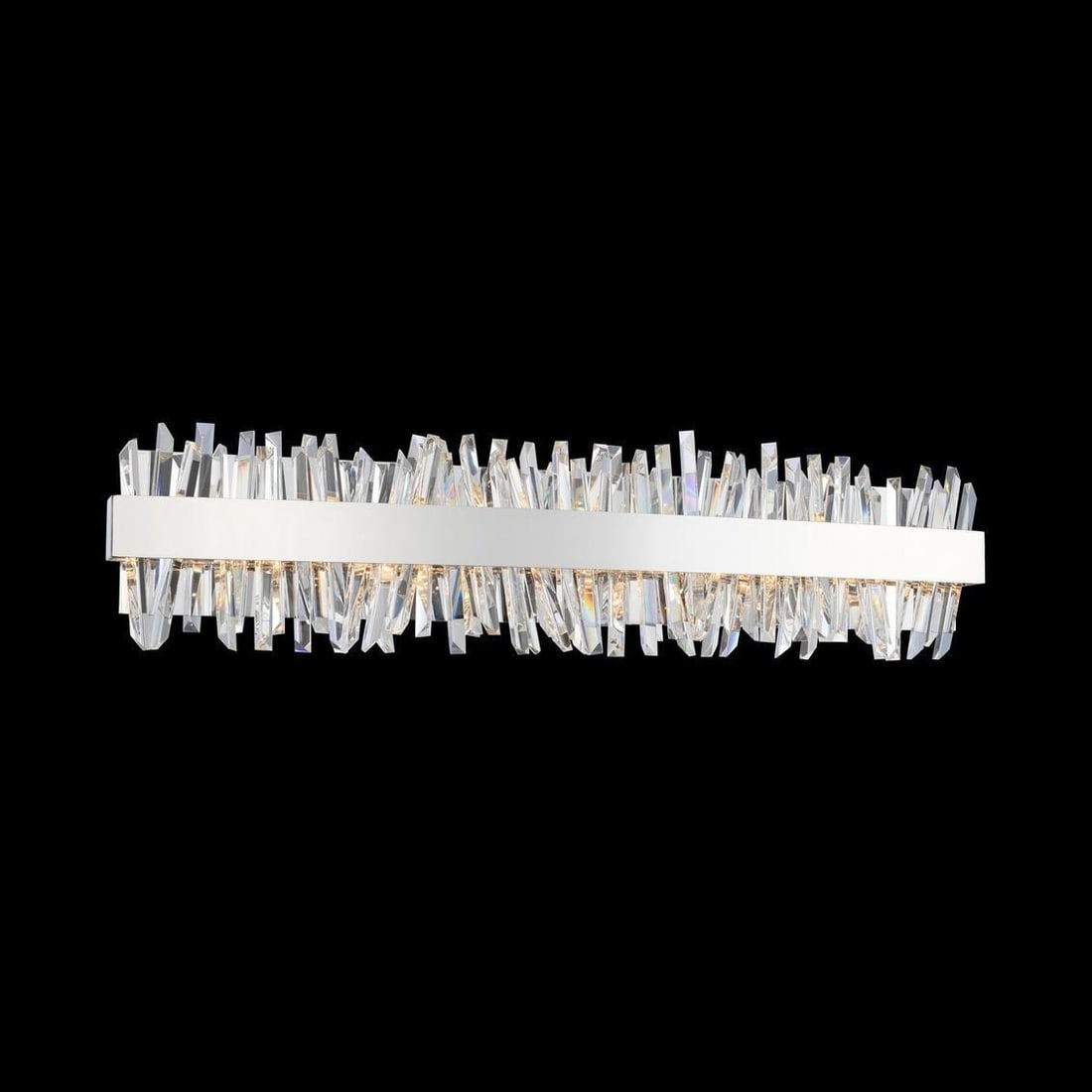 Kalco Glacier LED Bath Light 32 Inch Dimmable Chrome Firenze Crystal (1 of 1)