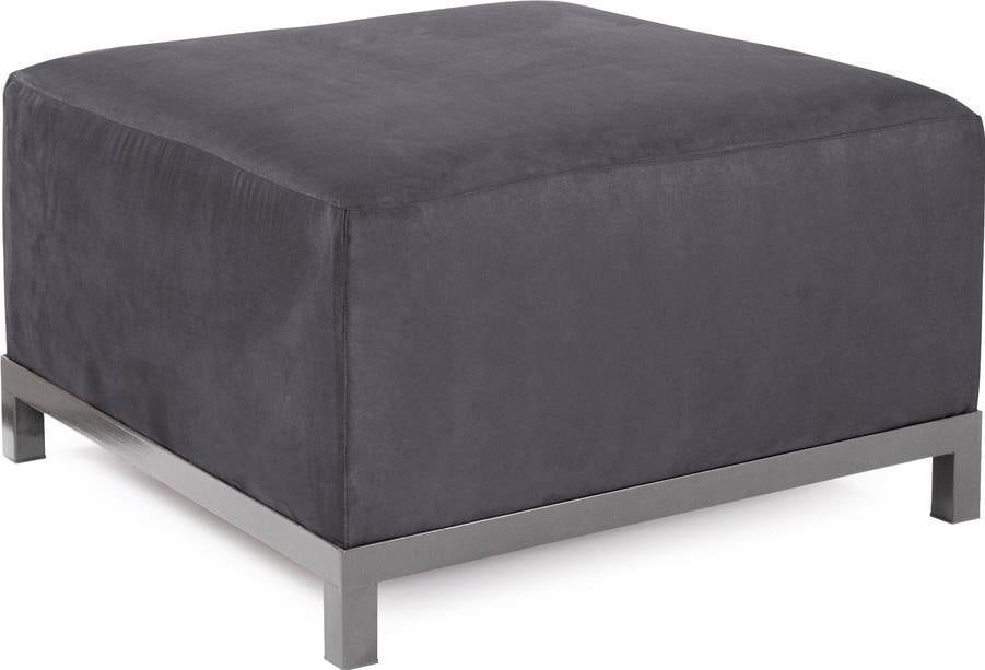 Howard Elliott Hollywood Regency Gray Ottoman Hand-Finished 30.5": Howard Elliott Hollywood Regency Gray Ottoman Hand-Finished 30.5" Add a touch of sophistication to your space with this elegant gray ottoman featuring a hand-finished touch. Designed in the Hollywood 