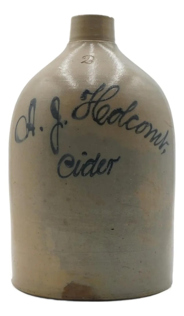 Late 19th Century 2 Gallon Stoneware Cider Jug by A.J. Hedcomb (1 of 10)