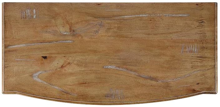 Theodore Bowfront Chest Solid Mango Beachwood Finish: Theodore Bowfront Chest Solid Mango Beachwood Finish Discover the elegance of the Theodore Bow Front Wood Chest, a stunning addition to any home. This piece features a graceful bowfront design, crafte