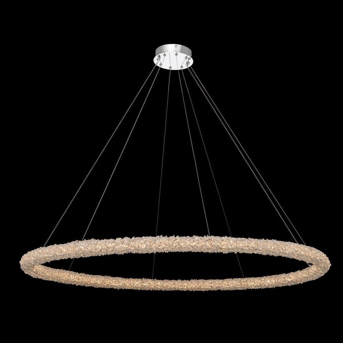 Kalco Modern Lina Crystal LED Pendant Light 60in Polished Chrome (1 of 1)