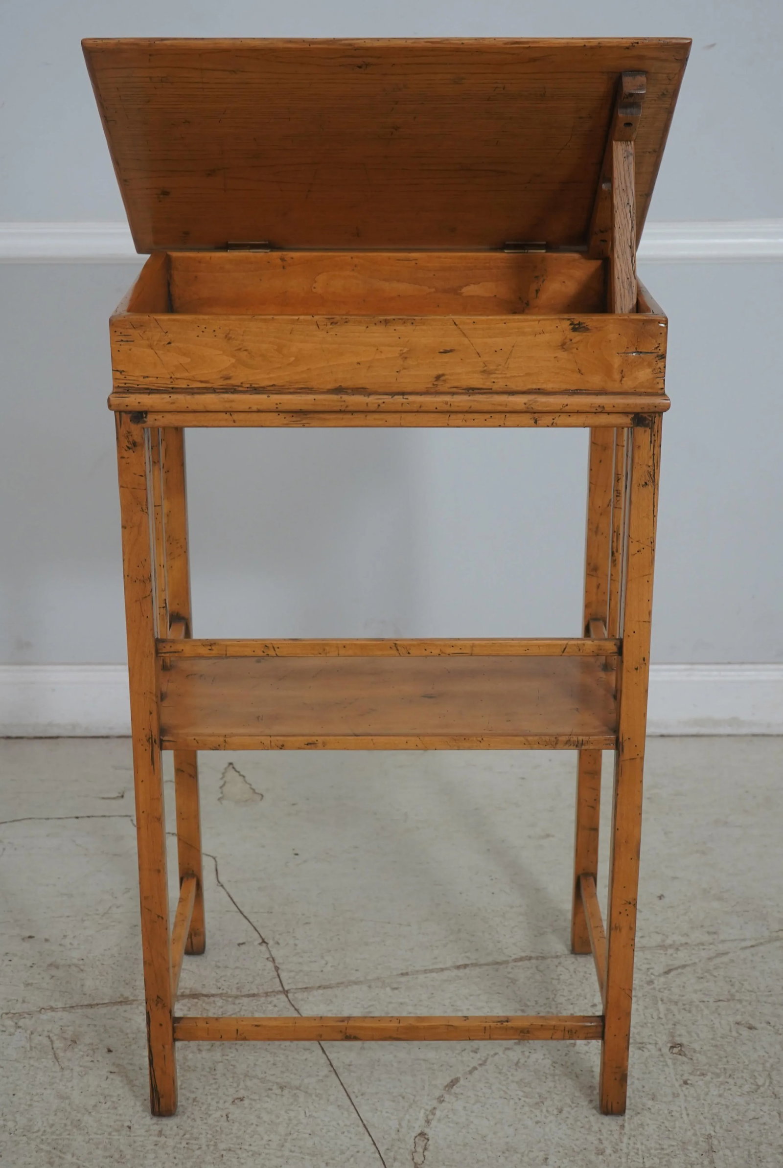 Guy Chaddock Distressed Oak Adjustable Lectern Stand - 4