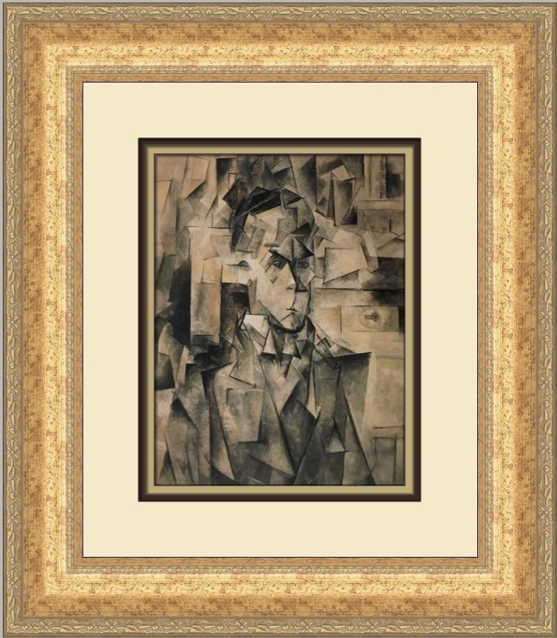 Pablo Picasso Portrait of Wilhelm Uhde Custom Framed Art Print: Pablo Picasso Portrait of Wilhelm Uhde Custom Framed Art Print This stunning custom framed print features Pablo Picasso's 'Portrait of Wilhelm Uhde,' a remarkable piece from the contemporary period (1