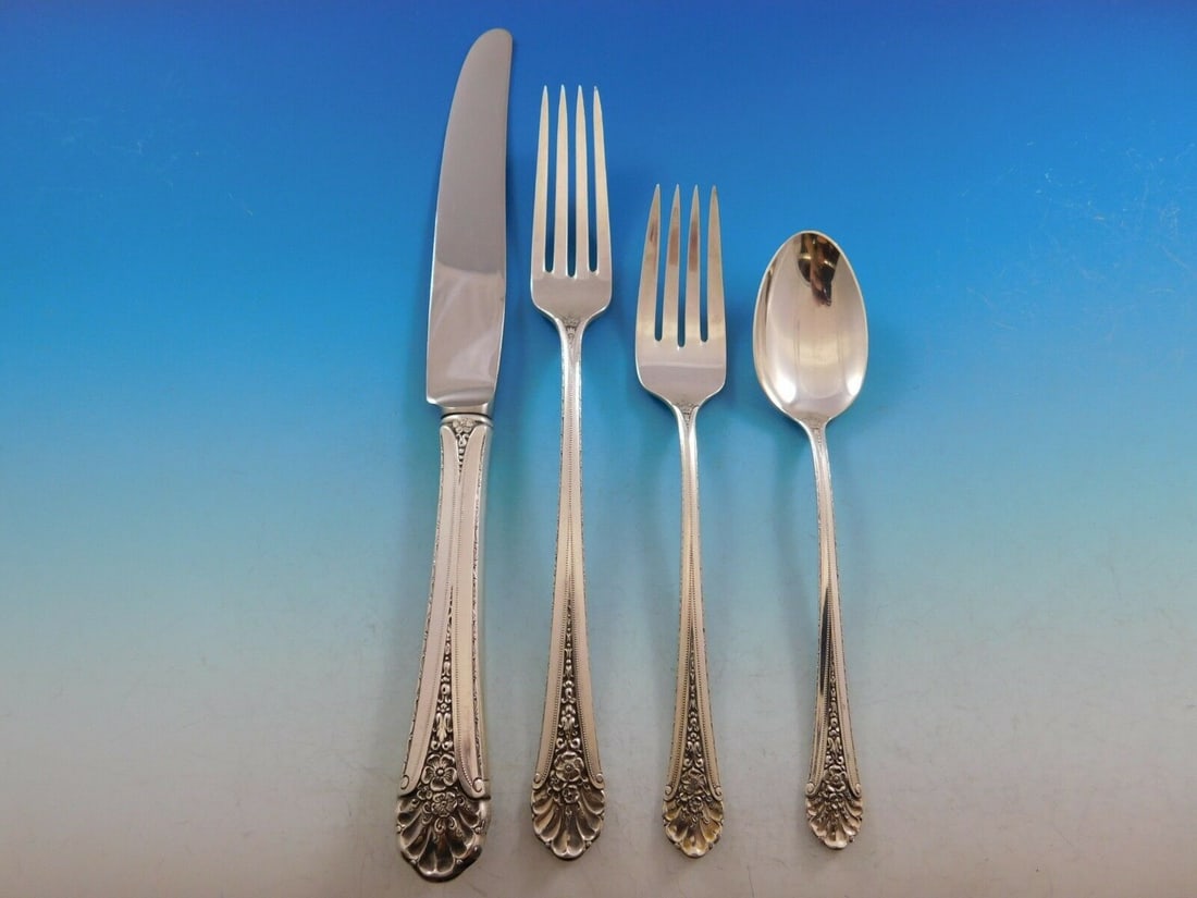 4pc Towle Royal Windsor sterling silver dinner place setting (1 of 4)