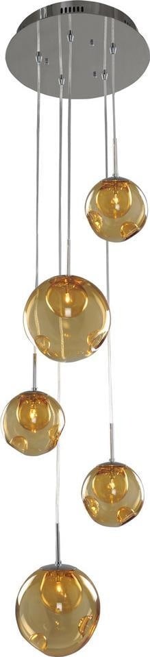 Kalco Meteor 5-Light Pendant Fixture Calcite Chrome Contemporary (1 of 1)