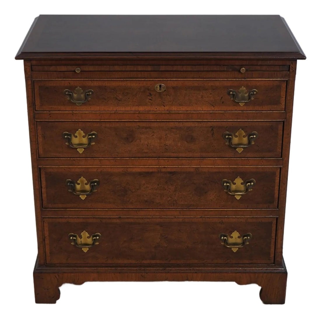 English Style Walnut Bachelor's Chest Attributed to Baker 30w x 16d x 31h (1 of 10)
