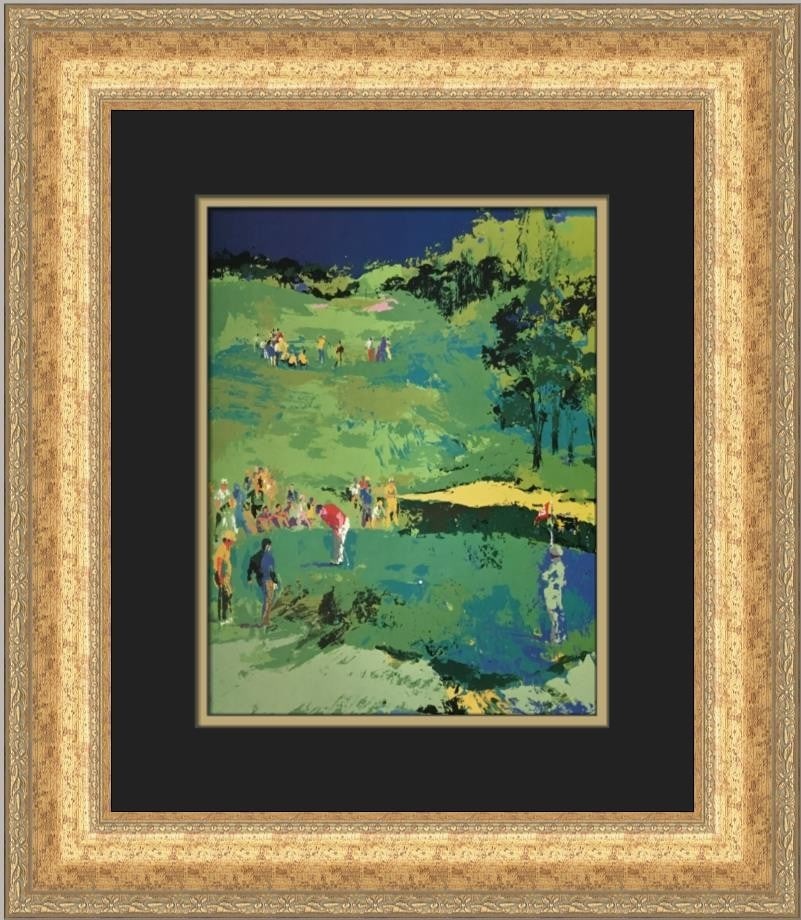 Framed Leroy Neiman Golf Landscape Open Edition Lithograph Print (1 of 2)
