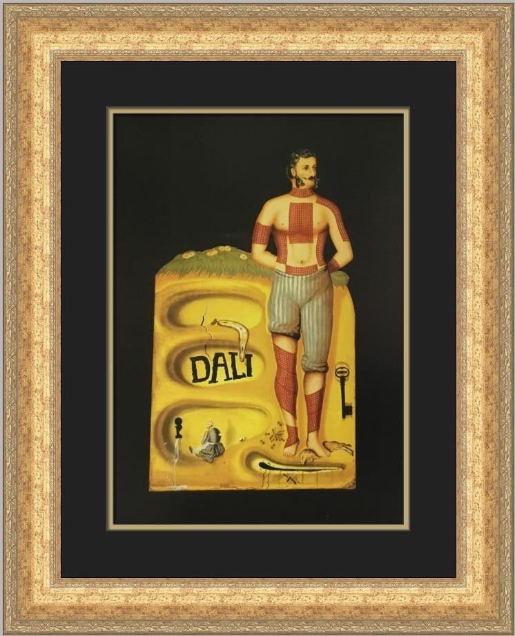 Framed Salvador Dali Surrealism Offset Lithograph Print 24 x 20 (1 of 2)