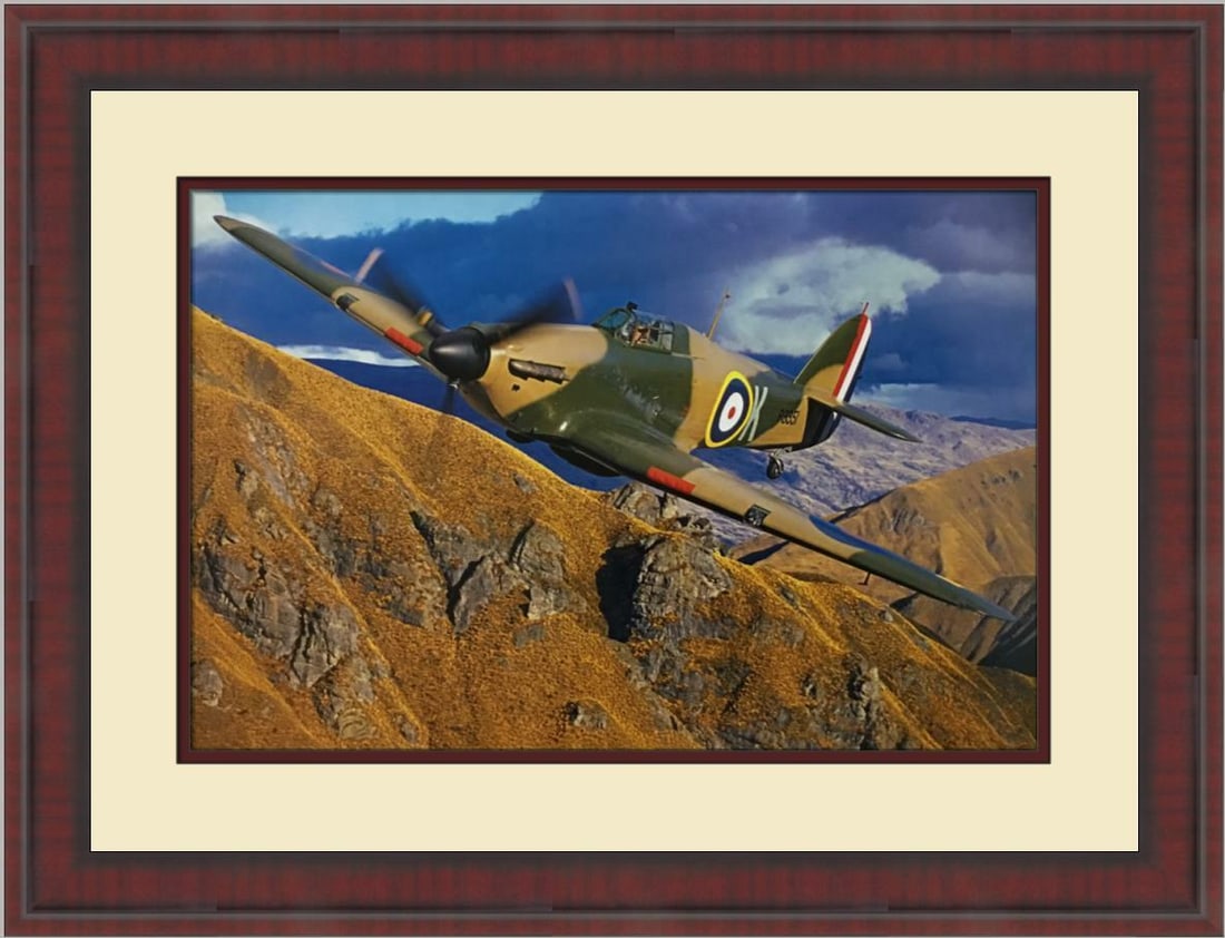 HAWKER HURRICANE Aviation print (Licensed Reprint) by Philip Makanna Custom Framed (1 of 2)