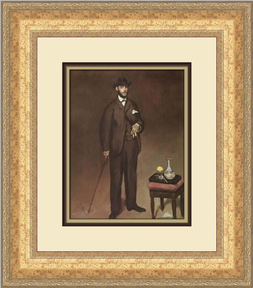 Edouard Manet A Portrait of Theodore Duret Custom Framed Print 19 x 17: Edouard Manet A Portrait of Theodore Duret Custom Framed Print 19 x 17 This custom framed print features Edouard Manet's renowned artwork "A Portrait of Theodore Duret." Measuring 19" x 17" overall, t