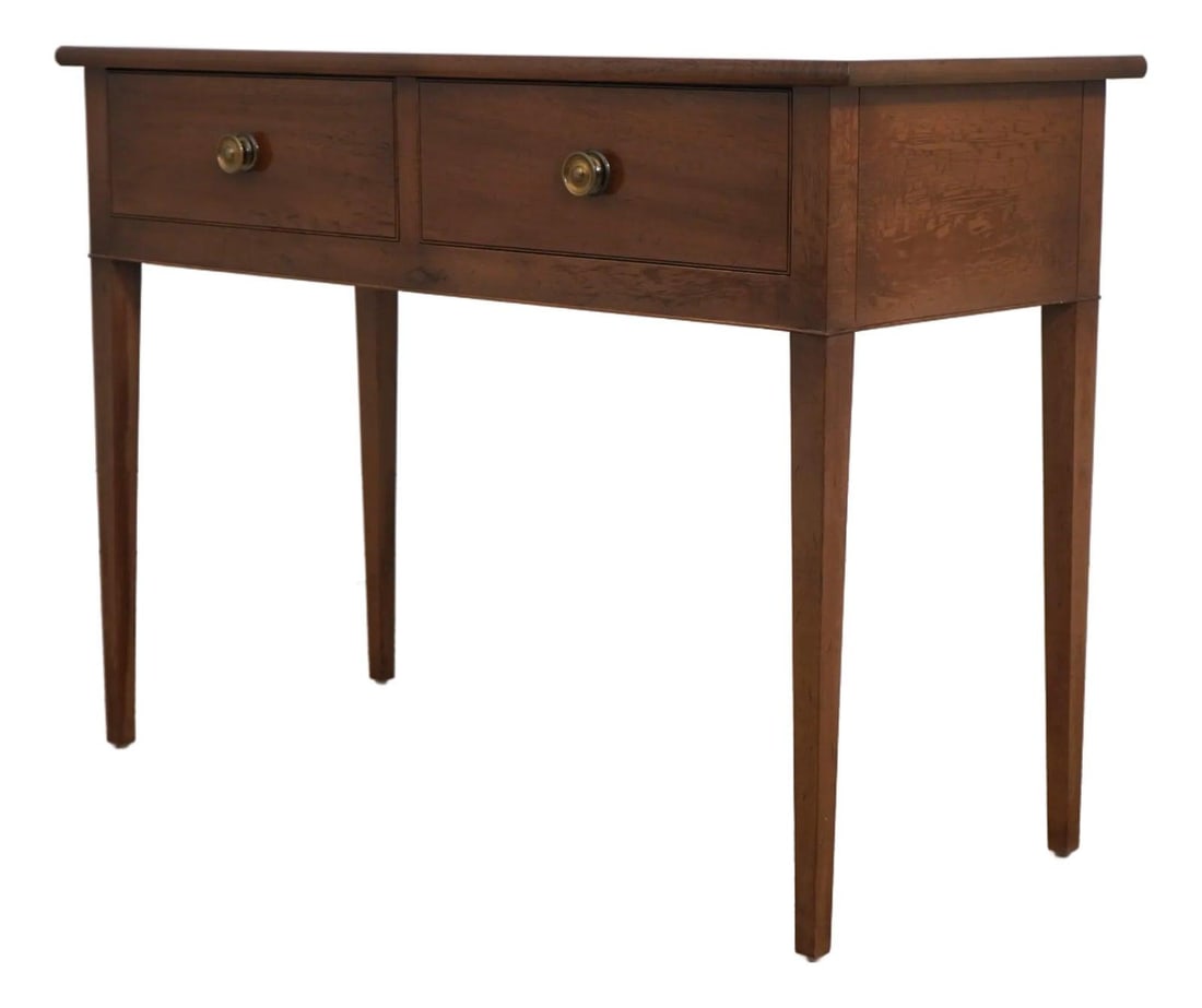 Mahogany 2 Drawer Table Kittinger Colonial Williamsburg 47w x 20.5d x 34.5h (1 of 10)