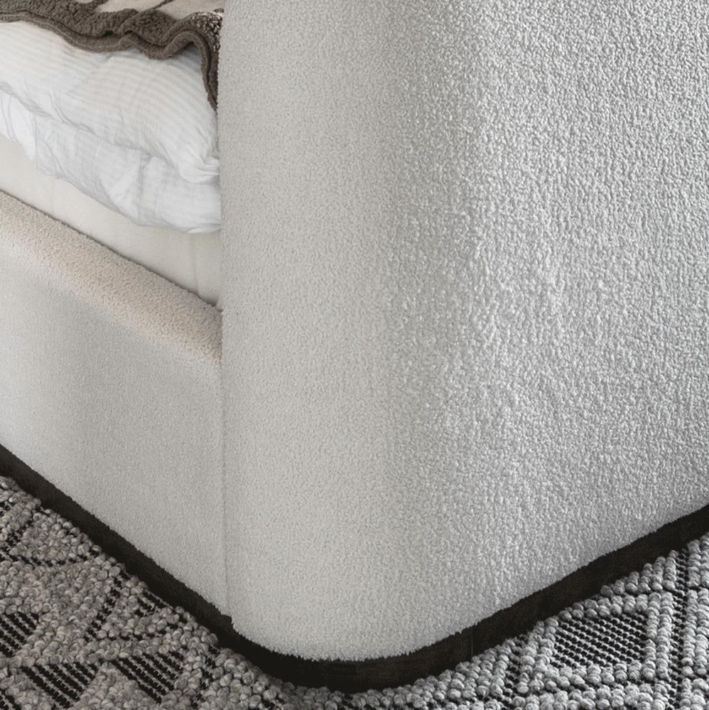 Avery Collection King Bed Ivory Cloud Fabric by Alder Tweed (1 of 1)