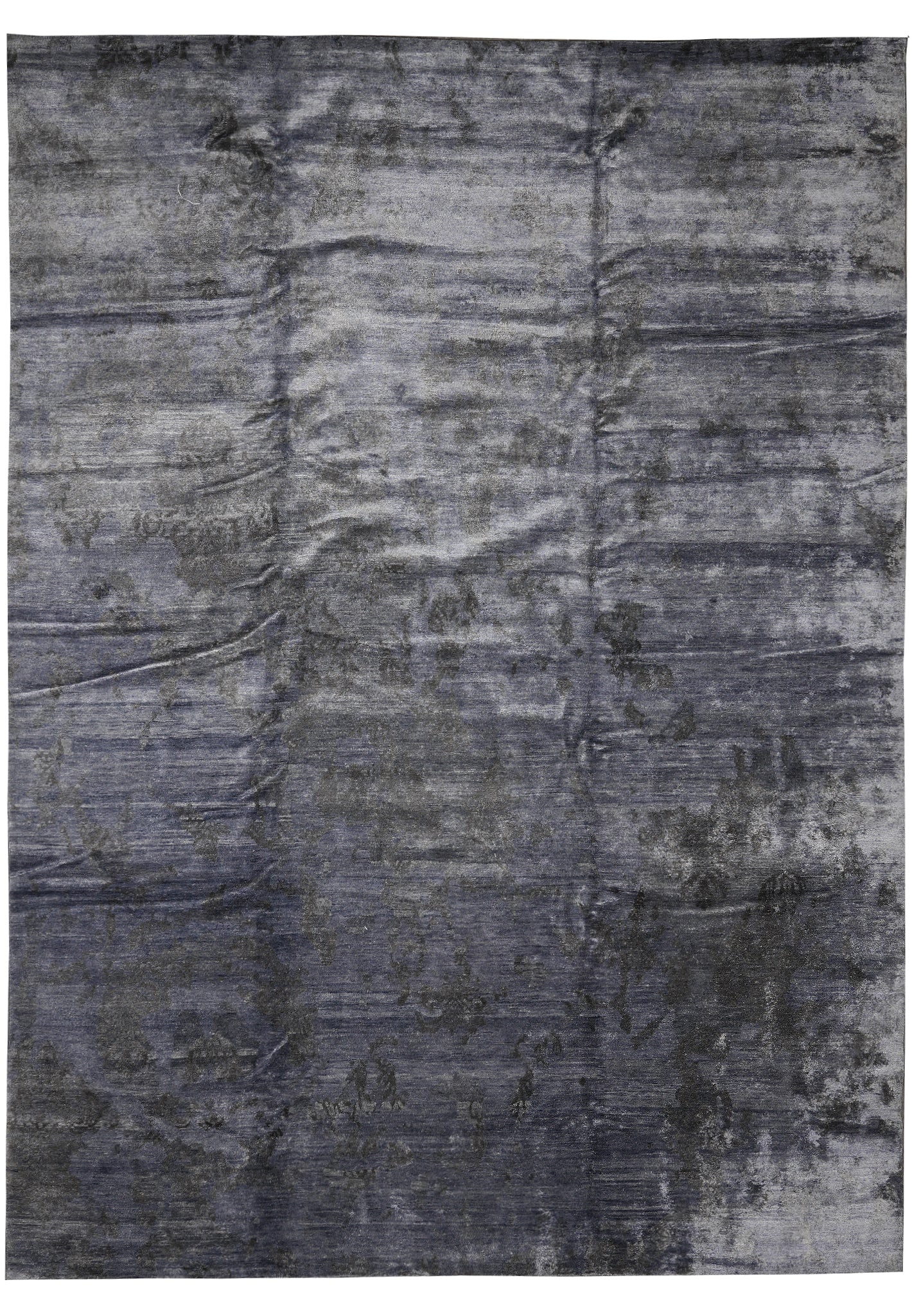 10 x 14 Contemporary Handmade Wool Rug Solid Plain Denim Blue: 10 x 14 Contemporary Handmade Wool Rug Solid Plain Denim Blue Free continental US Shipping This contemporary handmade wool rug features a solid plain denim blue colorway and a minimalist design. It is
