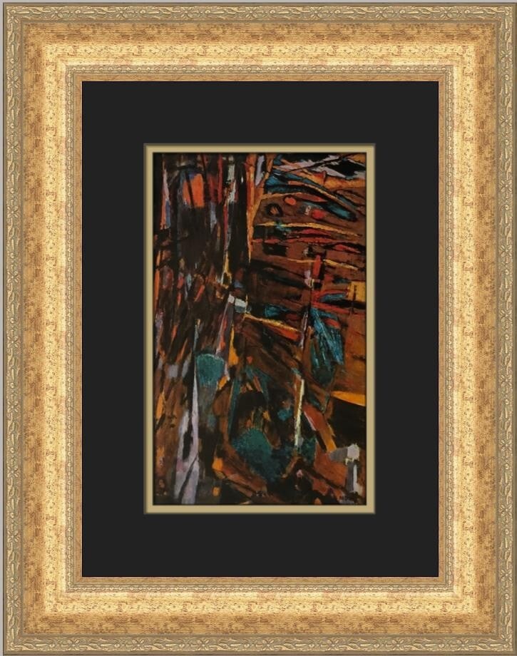 Jean Bazaine Roche-Taille Framed Offset Lithograph Print 19 x 15 (1 of 2)