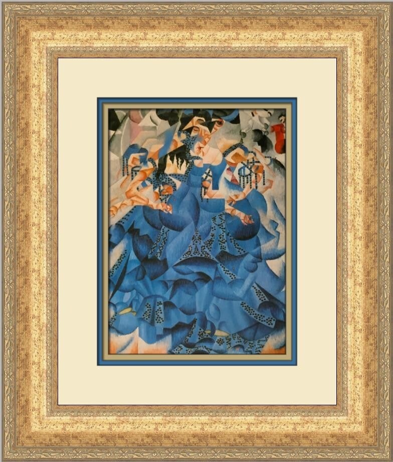 Gino Severini Dancers in Blue Custom Framed Art Print 18 x 16 (1 of 2)