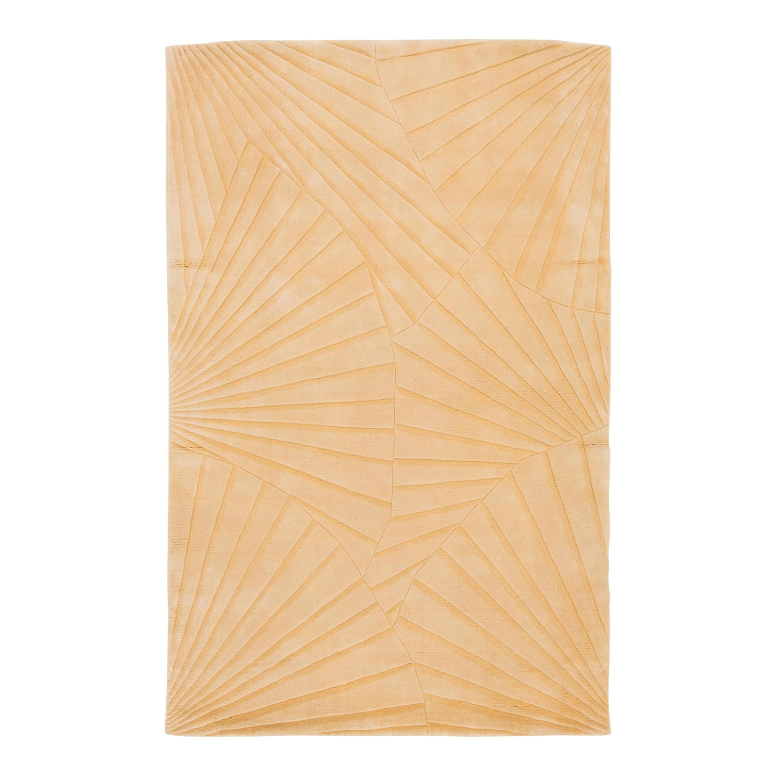 Modern Hand-Loomed Wool Rug Peach Abstract Design 5' x 8': Modern Hand-Loomed Wool Rug Peach Abstract Design 5' x 8' Enhance your living space with this stunning modern hand-loomed wool rug, featuring a contemporary minimalist abstract pattern set against a s
