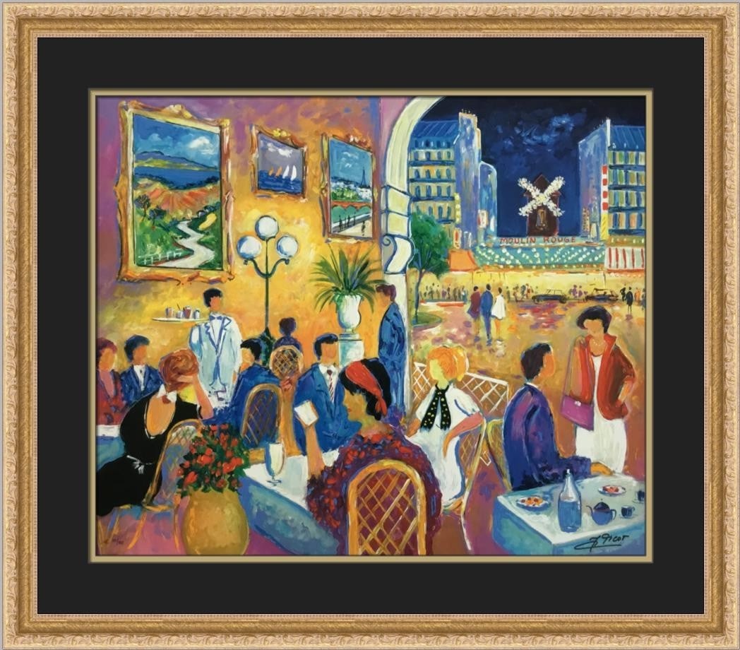 Framed Jean Claude Picot Signed Moulin Rouge Restaurant Limited Edition Print (1 of 4)