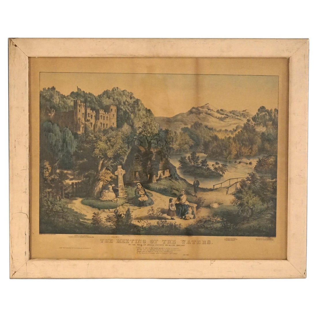 Currier Ives landscape print The Meeting Of The Waters 19th Century (1 of 17)