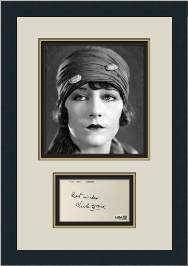 Custom Framed Viola Dana Autograph Display JSA Certified (1 of 5)
