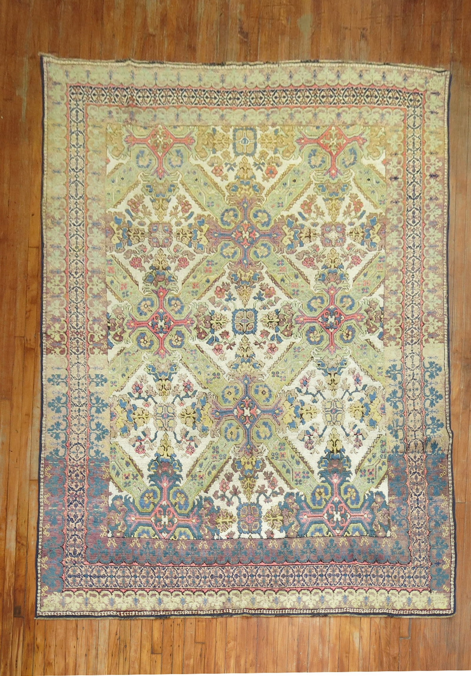 7' 6" x 9' 10" Early 20th Century Caucasian Kuba Room Rug: 7' 6" x 9' 10" Early 20th Century Caucasian Kuba Room Rug Rare early 20th century Caucasian Kuba room size rug with intricate floral and geometric patterning. This pre-owned rug offers a classic decor