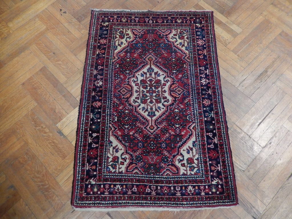 3.6 x 5.2 Orange Red Persian Mahal Rug Handcrafted Semi-Antique: 3.6 x 5.2 Orange Red Persian Mahal Rug Handcrafted Semi-Antique Free continental US Shipping Introduce timeless elegance to your space with this captivating 3.6 x 5.2 Orange Red Semi-Antique Persian M