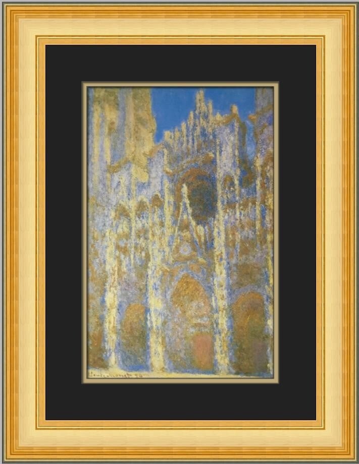 Claude Monet Rousen Cathedral at Sunset Custom Framed Art Print (1 of 2)