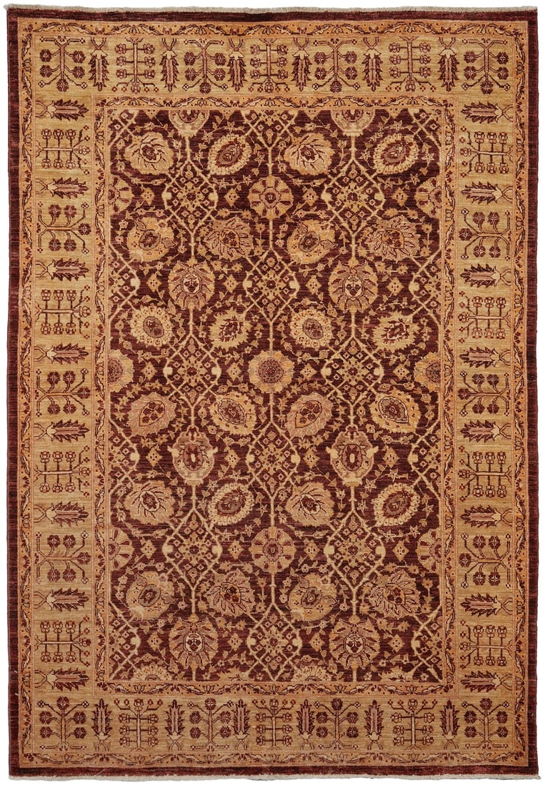Handmade Agra Rug Burgundy 5.6 x 7.8: Handmade Agra Rug Burgundy 5.6 x 7.8 Free continental US Shipping Enhance your living space with this exquisite handmade Agra rug, measuring 5.6 x 7.8 feet. This rug features a rich burgundy color, ad