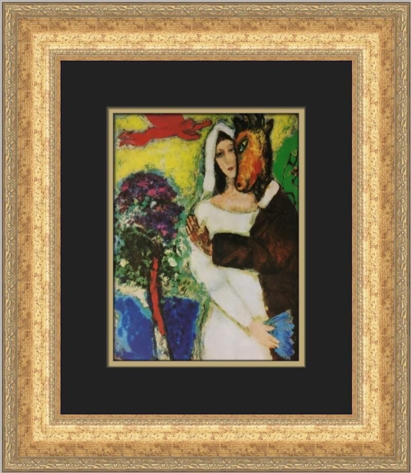 Marc Chagall Midsummer Night's Dream Custom Framed Print 1984: Marc Chagall Midsummer Night's Dream Custom Framed Print 1984 This stunning custom framed print titled "Midsummer Night's Dream" by renowned artist Marc Chagall brings a touch of Expressionism and Imp