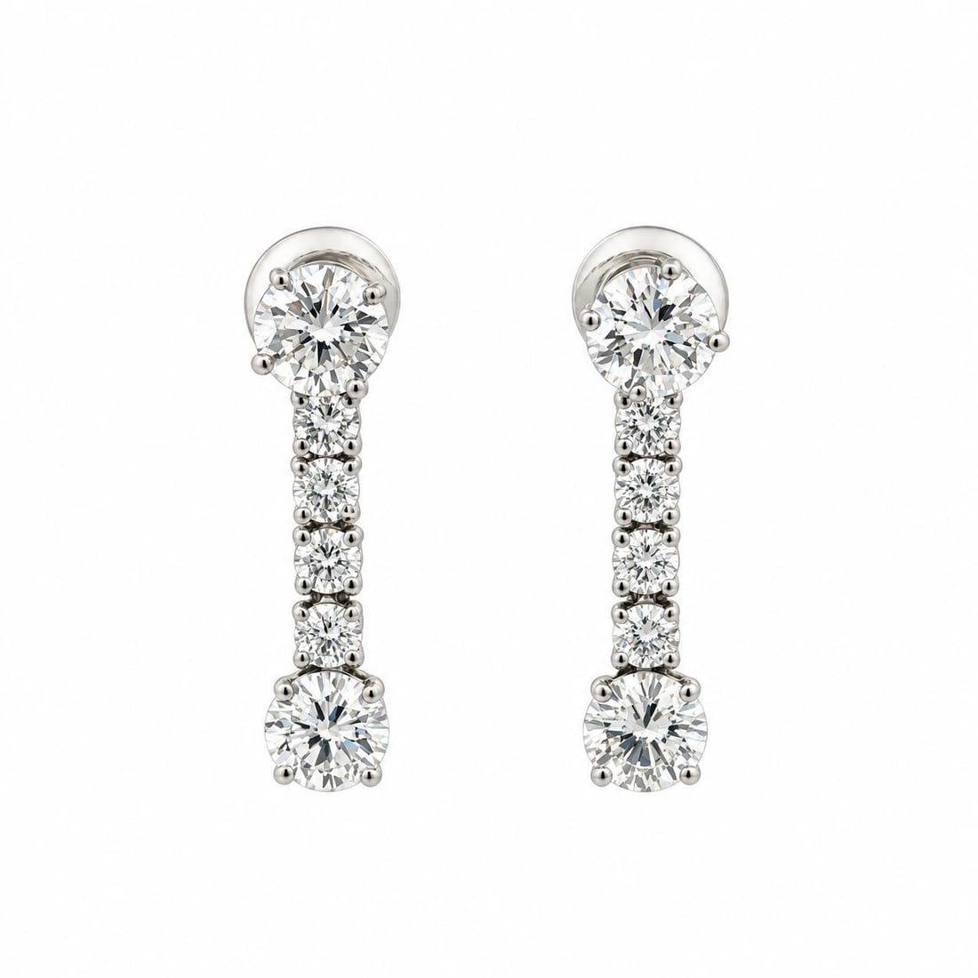 Unbranded Diamond Day Night Dangle Earrings 3.72ctw 14k Yellow Gold: Unbranded Diamond Day Night Dangle Earrings 3.72ctw 14k Yellow Gold Vintage day-to-night enhancer earrings featuring natural round brilliant cut diamonds in a stud and drop dangle design. The earrings