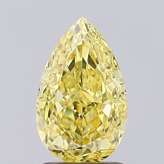 Loose Diamond - PEAR 1.57ct Fancy Intense Yellow VVS2: Loose Diamond - PEAR 1.57ct Fancy Intense Yellow VVS2 Source: This is a real non-mined Diamond that has been grown in a lab Shape: PEAR Carats: 1.57 Color: Fancy Intense Yellow Certification: IGI Vide