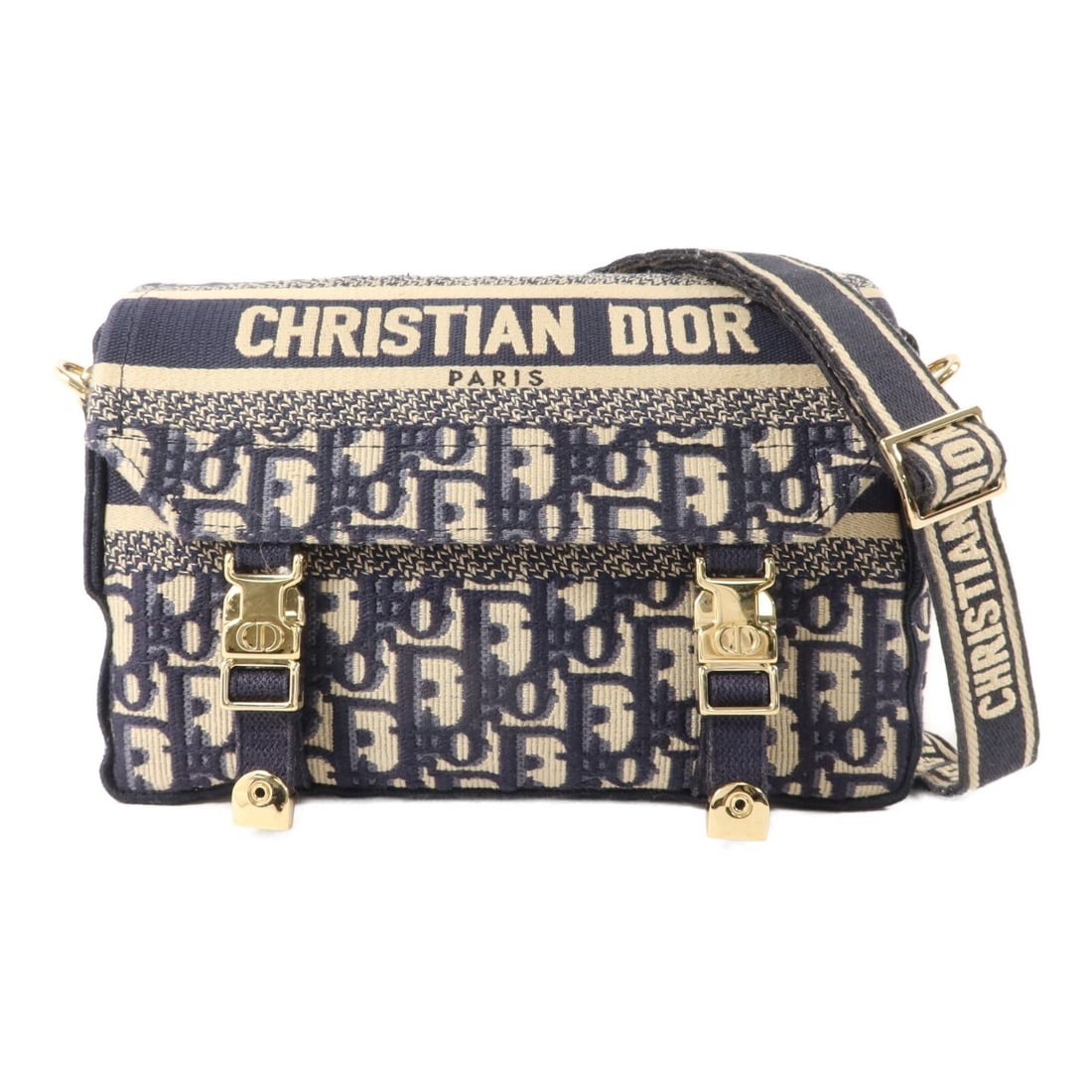 Dior Dior Camp Blue Canvas Shoulder Bag with CD Hardware: Dior Dior Camp Blue Canvas Shoulder Bag with CD Hardware Christian Dior Dior Camp small shoulder bag in blue canvas with CD GHW detailing. Designed for women, this shoulder bag is made in France and i