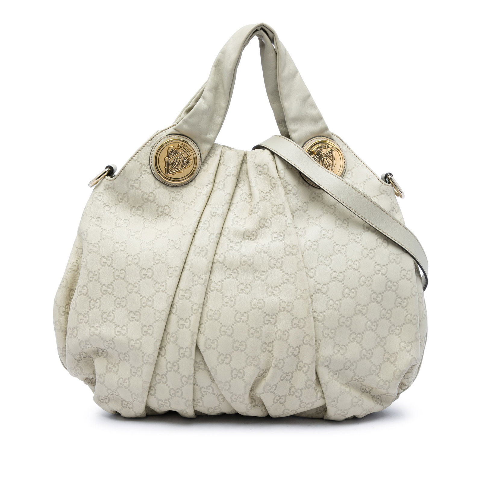 Gucci Hysteria Large Guccissima Leather Satchel Brown: Gucci Hysteria Large Guccissima Leather Satchel Brown A large Gucci Guccissima Hysteria satchel crafted in brown embossed leather. This satchel features flat leather handles, a detachable flat leather