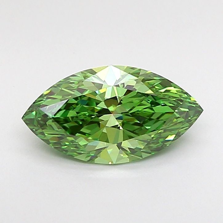 Loose Diamond - MARQUISE 1.04ct Fancy Vivid Green VVS1: Loose Diamond - MARQUISE 1.04ct Fancy Vivid Green VVS1 Source: This is a real non-mined Diamond that has been grown in a lab Shape: MARQUISE Carats: 1.04 Color: Fancy Vivid Green Certification: IGI Vi